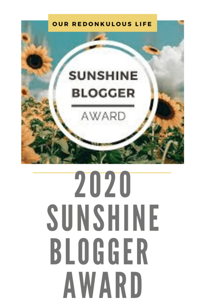 2020 Sunshine Blogger Award