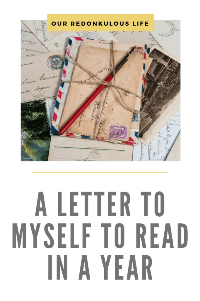 Writing a letter to myself